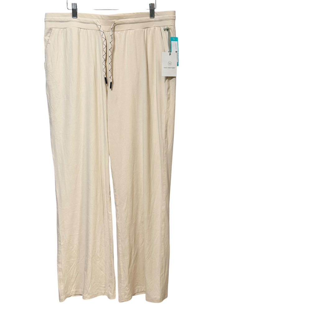 We Wander WeFlex Cream Wide Leg Lounge Pants XL NWR-WGA-H125037 Recycled Stretch